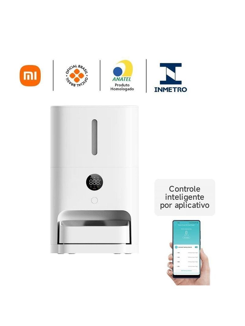 Alimentador Wi-fi Inteligente Para Pet 2 Xiaomi 5 Litros Branco