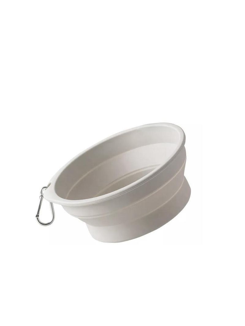 Recipiente Pet Dobravel Tam P Para Comida/Água Cinza
