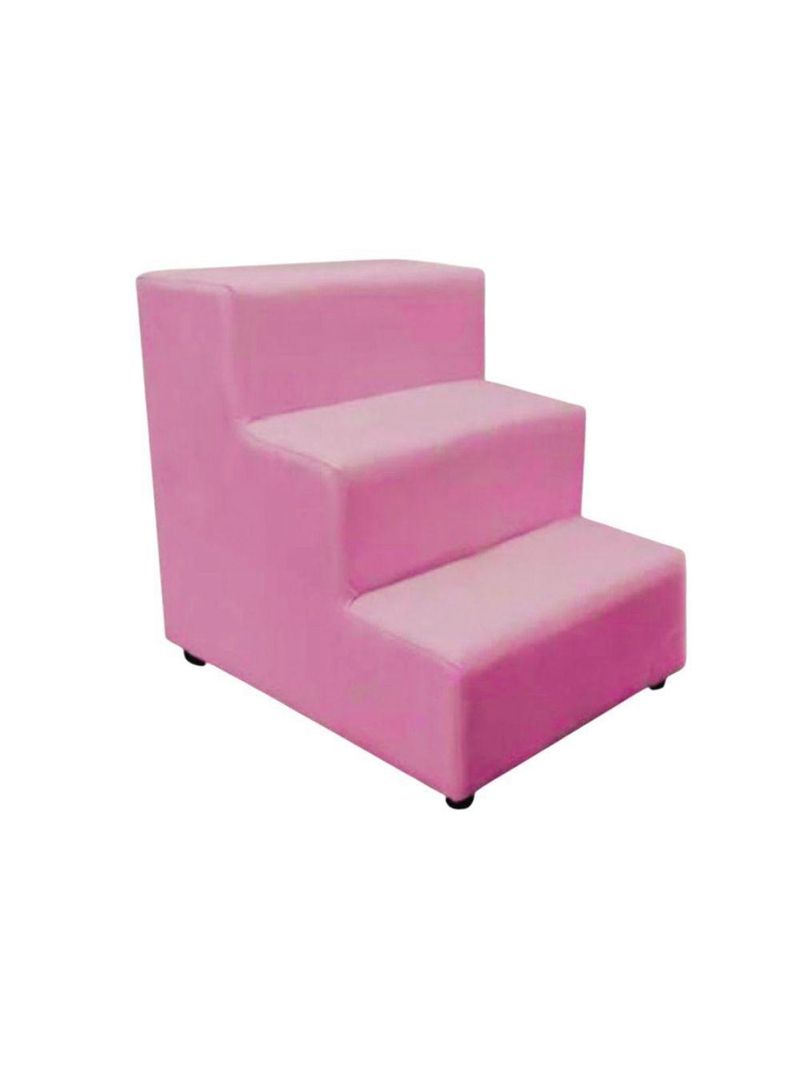 Escada Escadinha Petcachorro 3 Degraus Rampa Dog Suede Rosa