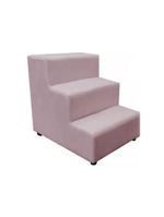 Escada Escadinha Pet Cachorro 3 Degraus Rampa Suede Dog rosê