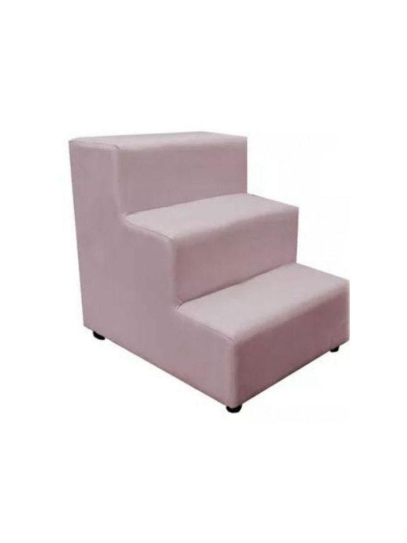 Escada Escadinha Pet Cachorro 3 Degraus Rampa Suede Dog rosê