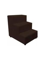 Escada Escadinha Pet Cachorro 3 Degraus Rampa Suede Dog Marrom