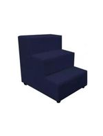 Escada Escadinha Pet Cachorro 3 Degraus Rampa Suede Dog Azul Marinho