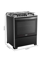 Fogão 5 Bocas Dako Automático Magister Preto Bivolt