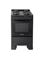 Fogão 4 Bocas Suggar Automático Mesa De Vidro Cook Glass Preto Bivolt