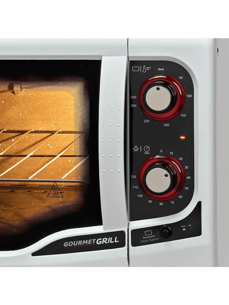 Forno Elétrico Fischer Gourmet Grill Bancada 44L Branco 220V