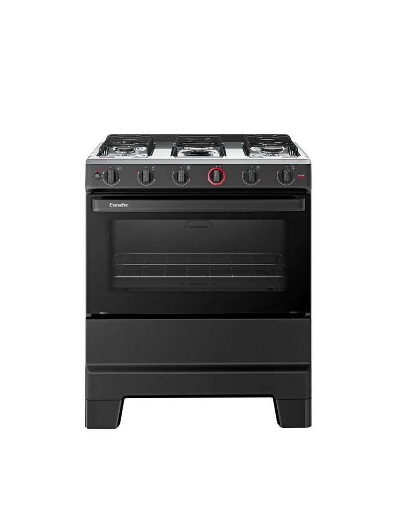 Fogao Ideal Super 5 Bocas 84L Esmaltec Preto Bivolt