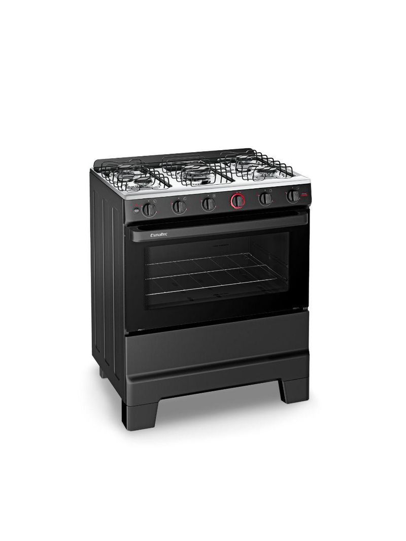 Fogao Ideal Super 5 Bocas 84L Esmaltec Preto Bivolt