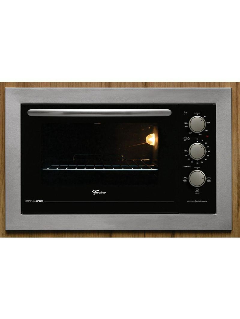 Forno Elétrico Fischer Fit Line Embutir 48L Inox 127V