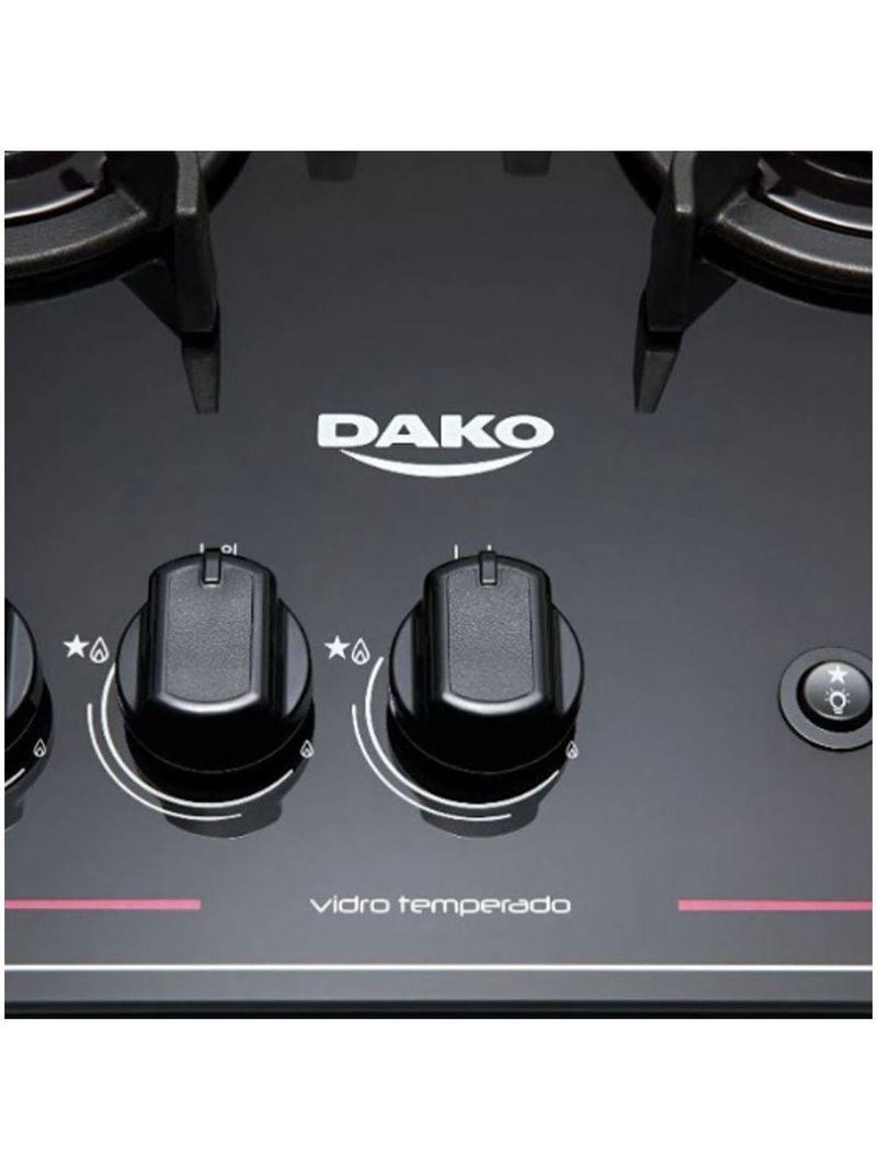 Fogão De Piso Dako 5 Bocas Magister Preto Bivolt