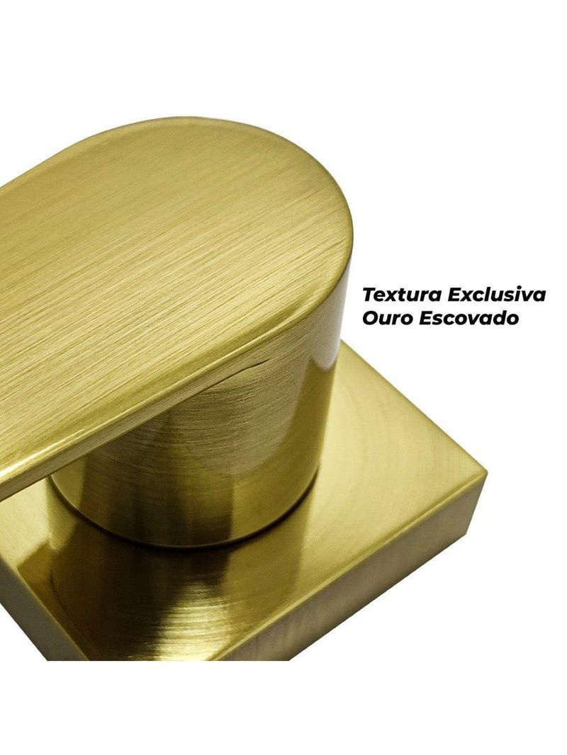 Acabamento Registro Banheiro Alavanca Dourado Gold Escovado Brilhante Padrão Deca Metal Luxo