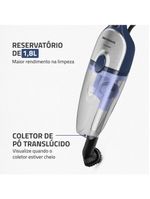 Aspirador De Pó Vertical Mondial Turbo Cycle HEPA AP-41-BLI 1550W Azul Escuro Com Inox 220V