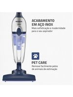 Aspirador De Pó Vertical Mondial Turbo Cycle HEPA AP-41-BLI 1550W Azul Escuro Com Inox 220V
