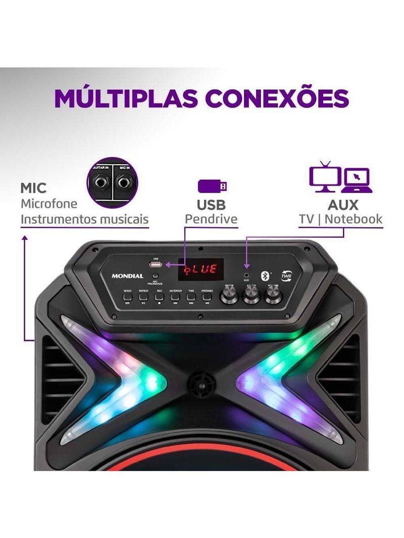 Caixa Amplificada Connect Lights Plus Cm-700 Cm-700 Bivolt