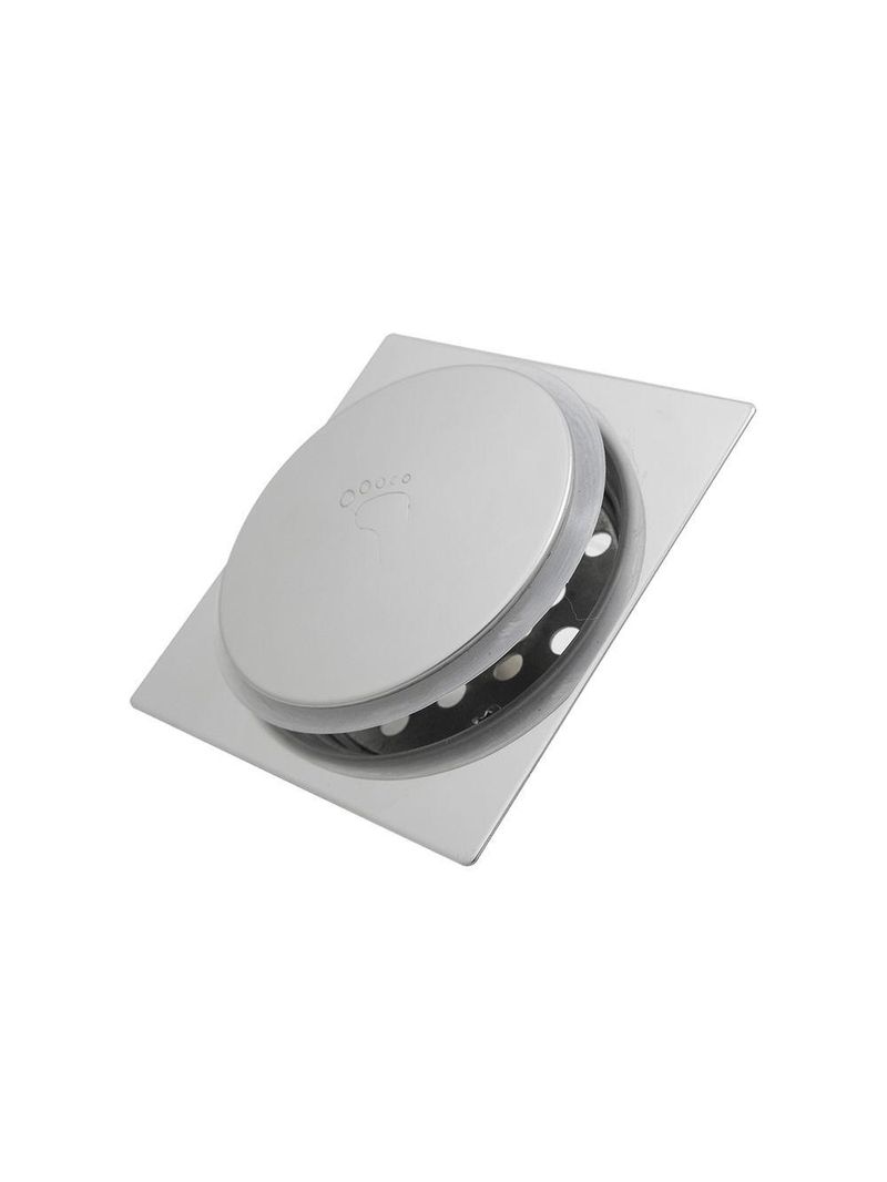 Ralo Click Banheiro Inteligente Quadrado Cromado 10x10 Cm