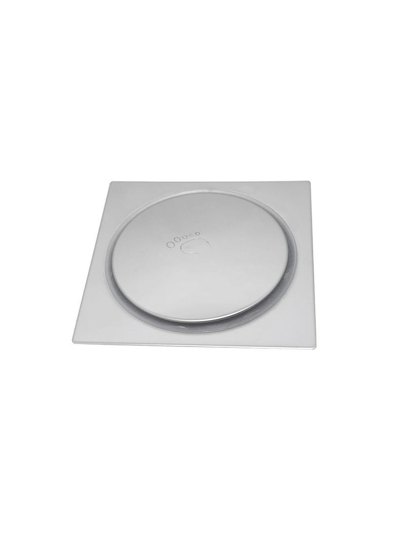 Ralo Click Banheiro Inteligente Quadrado Cromado 10x10 Cm