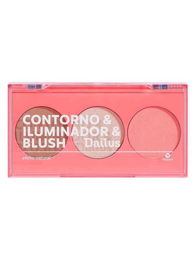 Paleta de contorno & iluminador & blush dailus pele de milhões 1