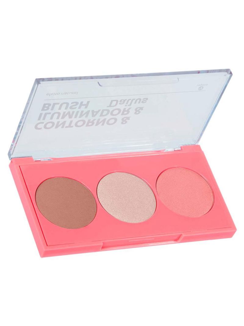 Paleta de contorno & iluminador & blush dailus pele de milhões 1