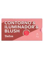Paleta de contorno & iluminador & blush dailus pele de milhões 1