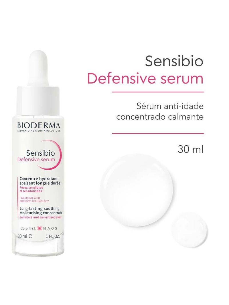 Sérum anti-idade concentrado calmante bioderma sensibio defensive