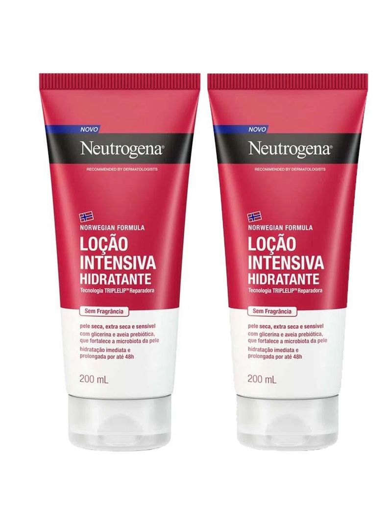 Neutrogena norwegian intensivo kit com 2 hidratantes sem fragrância
