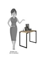 Mesa Escritório 90cm Estilo Industrial New Port F02 Nature - Mpozenato