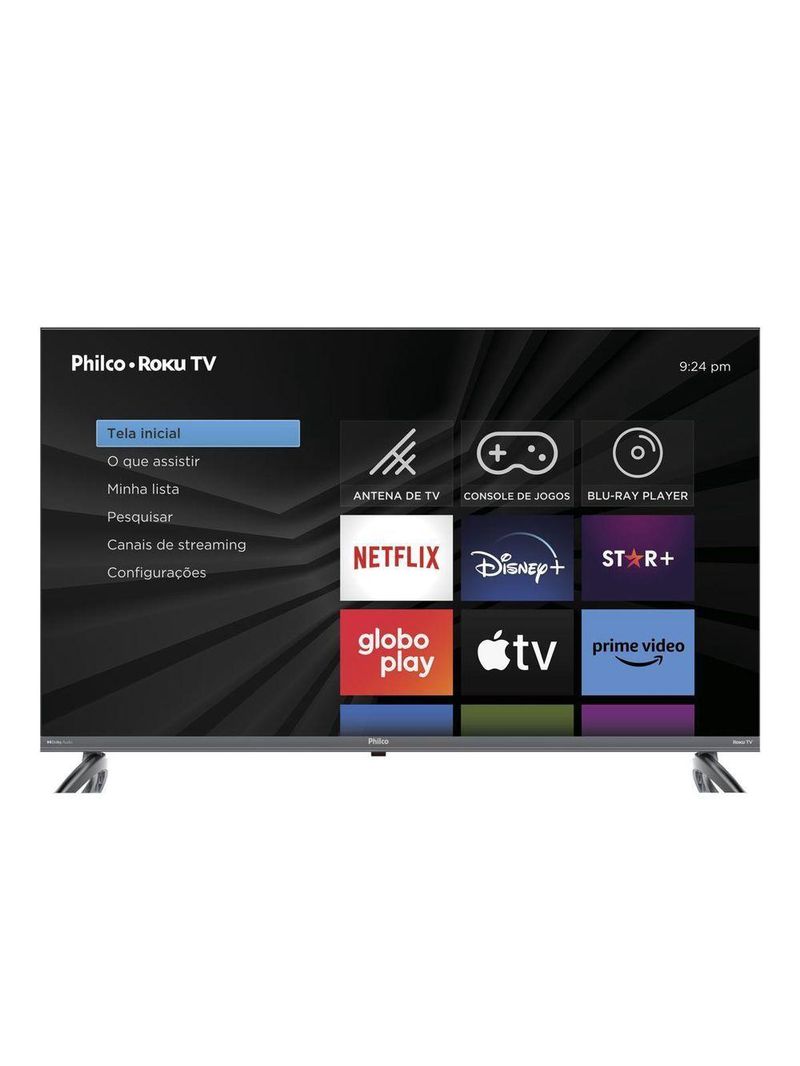 Smart TV 40” Philco LED Roku TV Dolby Audio PTV40E3ERSGB Bivolt