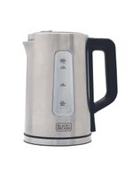 Chaleira elétrica black+decker kepg gourmand gris 1,7l seletor de temperatura led azul inox