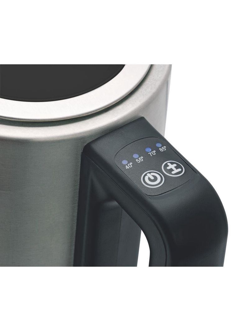 Chaleira elétrica black+decker kepg gourmand gris 1,7l seletor de temperatura led azul inox