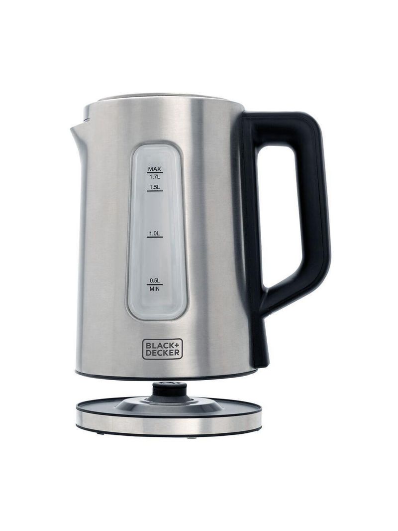Chaleira elétrica black+decker kepg gourmand gris 1,7l seletor de temperatura led azul inox