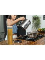 Chaleira elétrica black+decker kepg gourmand gris 1,7l seletor de temperatura led azul inox