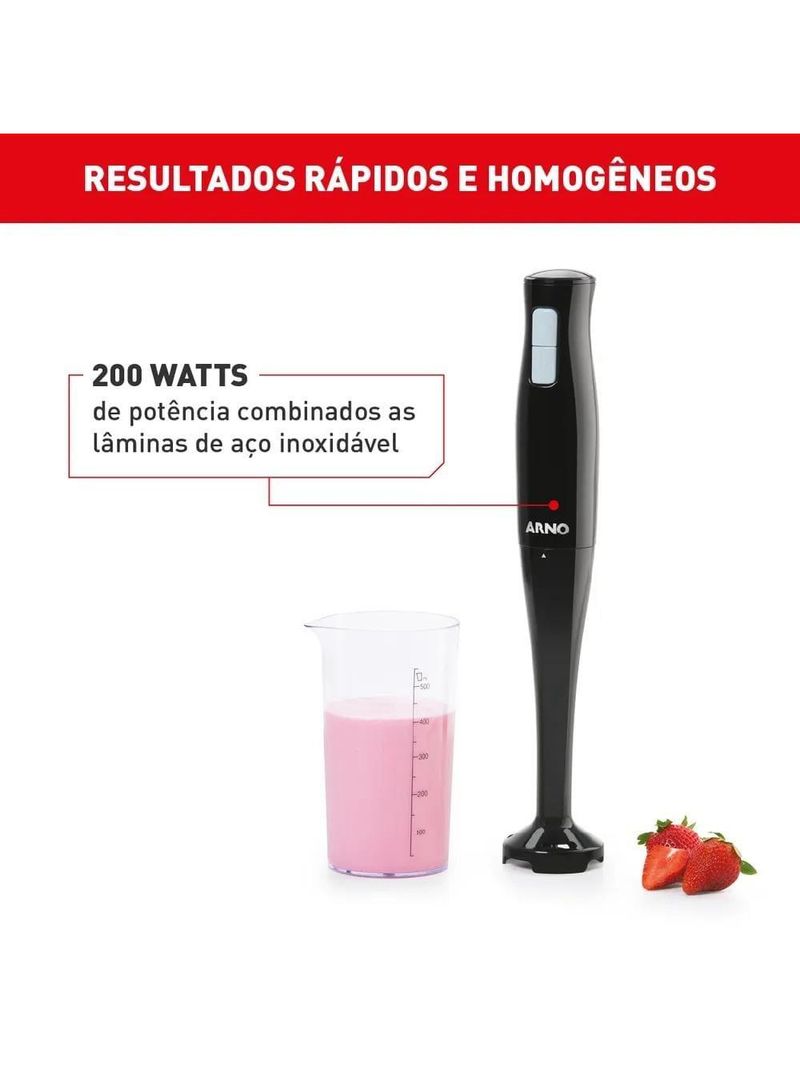Mixer arno turbomix duo mx21 200w – preto