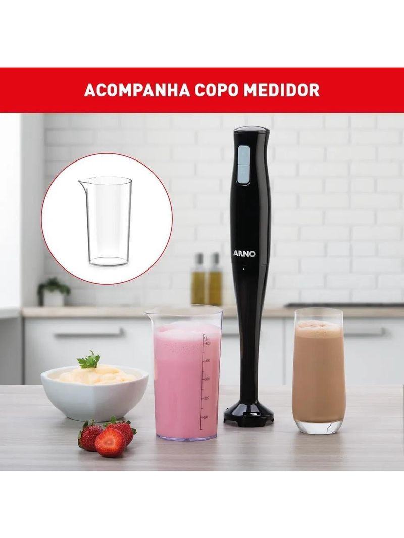 Mixer arno turbomix duo mx21 200w – preto