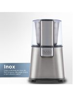 Moedor de grãos black+decker mg200 gourmand gris 220w inox