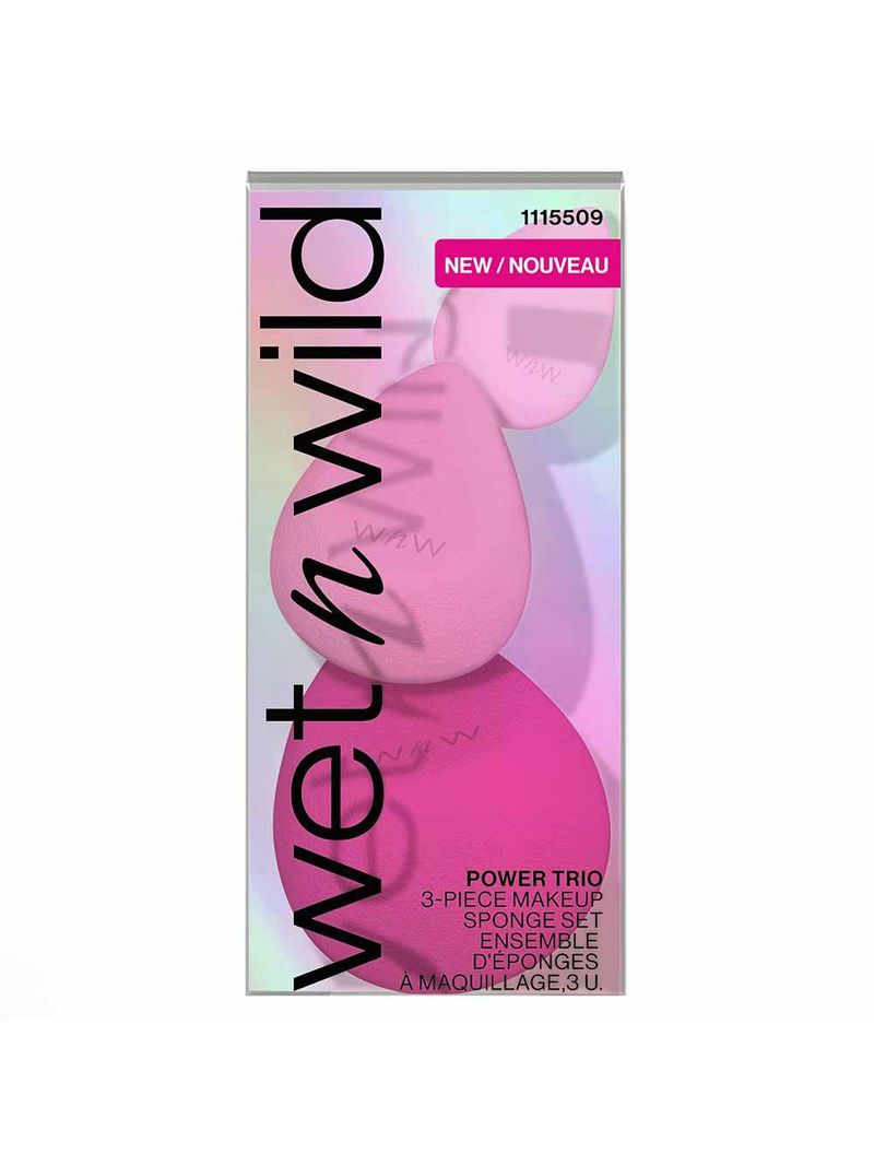 Wet n wild power trio kit com 3 esponjas de maquiagem