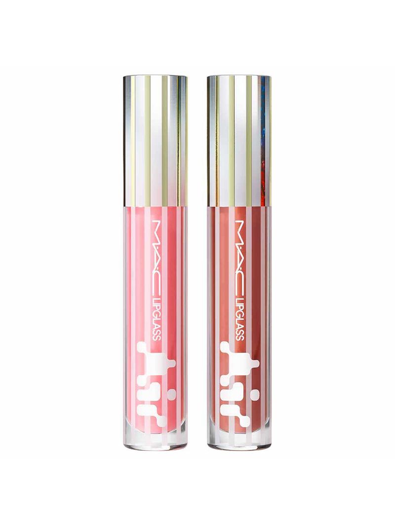 Kit para lábios mac lipglass air non-sticky gloss com 2 unidades