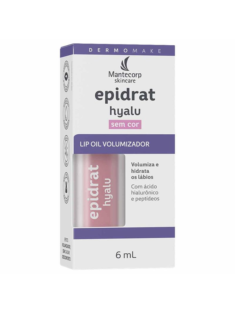 Hidratante labial volumizador mantecorp skincare epidrat hyalu lip oil fps30 6ml