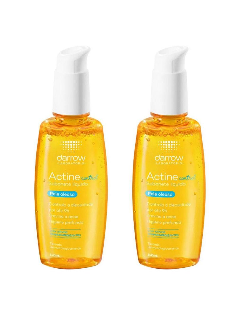 Darrow actine oil control kit com 2 géis de limpeza