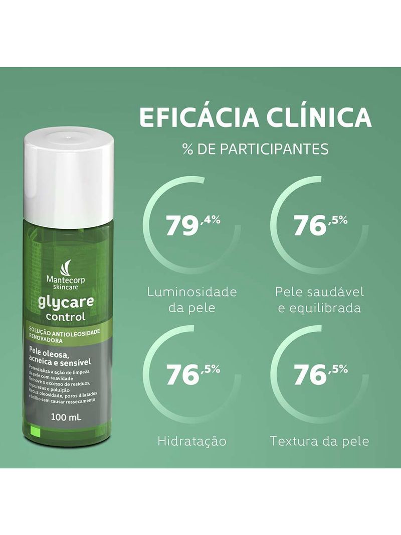 Solução antioleosidade mantecorp skincare glycare control