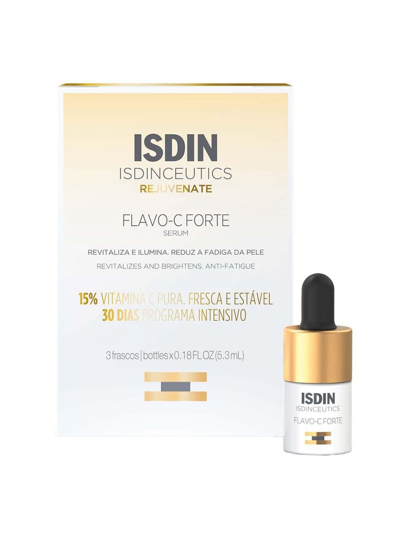 Sérum com vitamina c pura 15% isdinceutics - flavo c forte com 3 uni