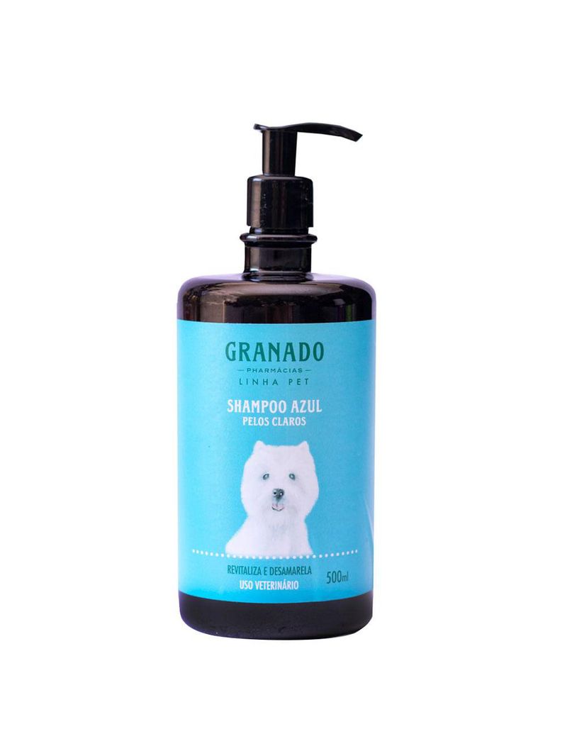 Granado azul para pelos claros shampoo para pets