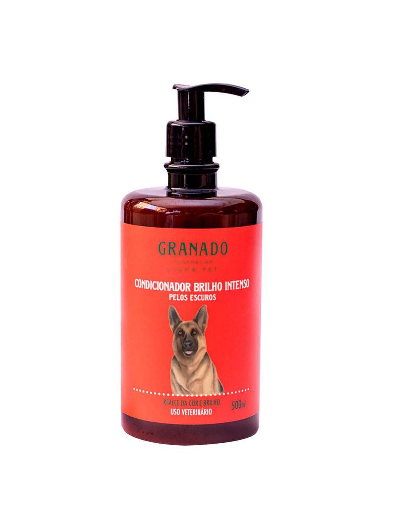 Granado brilho intenso para pelos escuros condicionador para pets