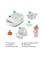 Inalador compressor - nebplus bivolt multi saúde - hc110