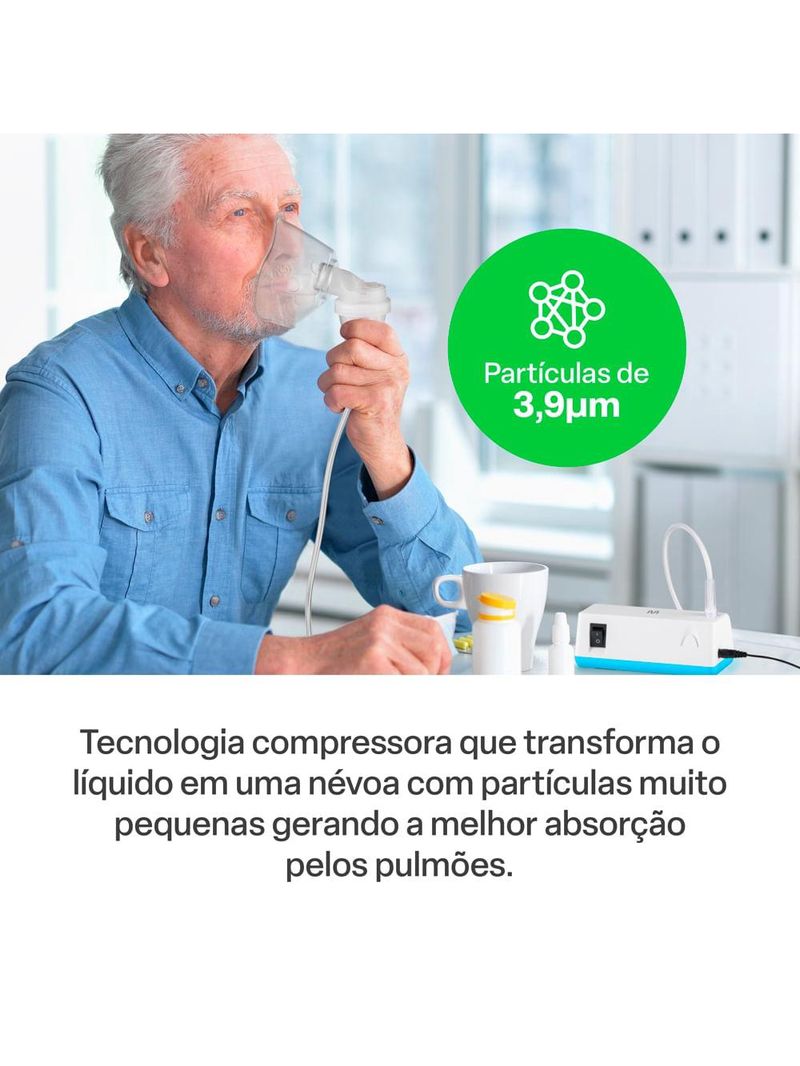 Inalador compressor neb air bivolt multi saúde - hc068