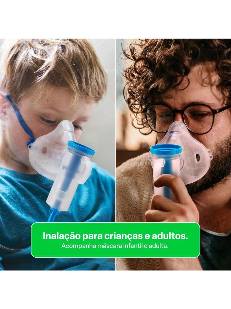 Inalador compressor multi saúde airplus bivolt uso adulto e infantil - hc223