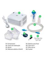 Inalador compressor multi saúde airplus bivolt uso adulto e infantil - hc223