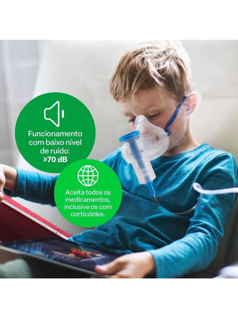 Inalador compressor multi saúde airplus bivolt uso adulto e infantil - hc223