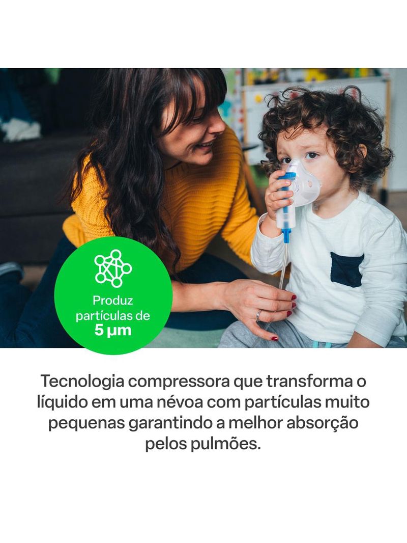 Inalador compressor multi saúde airplus bivolt uso adulto e infantil - hc223
