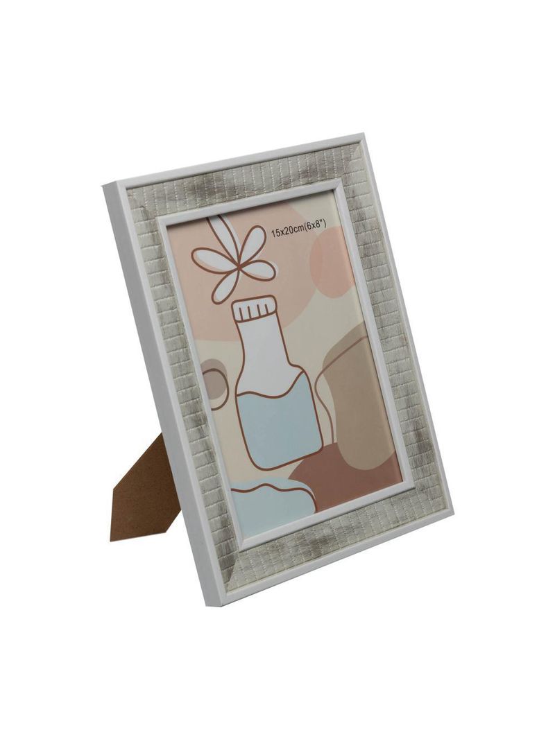Porta-retrato lyor de poliestireno branco 15cm x 20cm