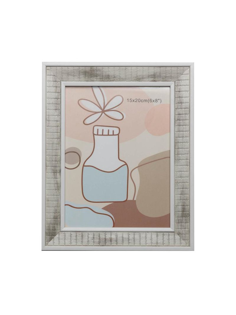 Porta-retrato lyor de poliestireno branco 15cm x 20cm